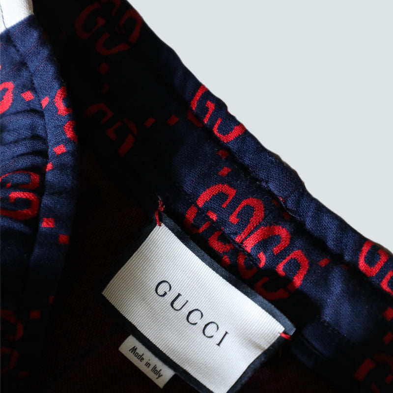 Gucci Jacquard Track Bottoms - Red/Blue (M)