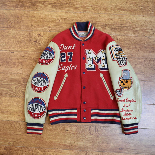 Whitesville 1982-1984 Madison Dunk Eagles, 38/ Award Jacket Red/Cream Patches