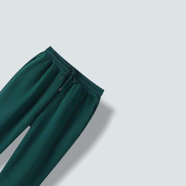 Plain Pine Green Hoodie Joggers Set (L)