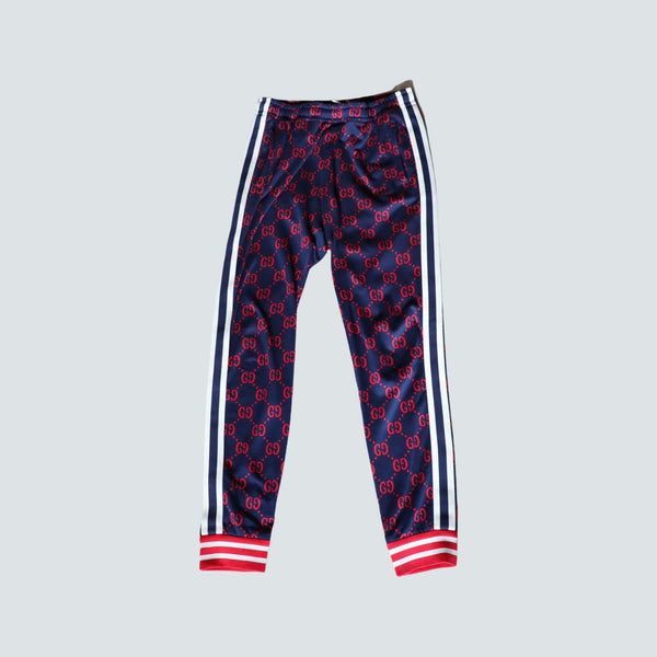 Gucci Jacquard Track Bottoms - Red/Blue (M)