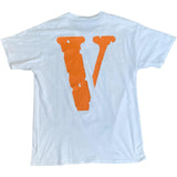 Vlone Front and back Logo Tee Orange (M)