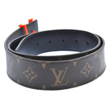 Louis Vuitton Virgil Abloh Brown with Orange buckle Centure LV Shape Monogram Belt