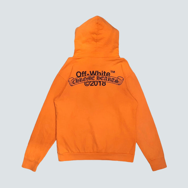 Chrome heats off white orange hoodie (M)