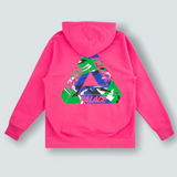 Palace pink Tri-camo-print hoodie (M)