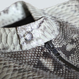 Genuine Python snake skin bomber jacket (L)