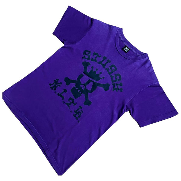 Stussy purple black Skull T-shirt short sleeve