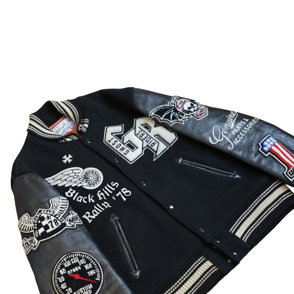 Whitesville 1978 Ghost Riders Motorcycle Club jacket Black/White