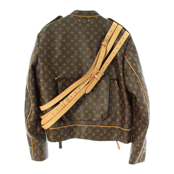 Louis Vuitton Virgil Abloh 19AW Monogram Admiral Leather Jacket