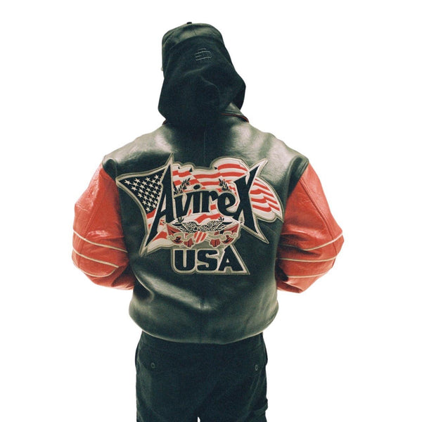 Avirex Jacket Red and black Leather USA