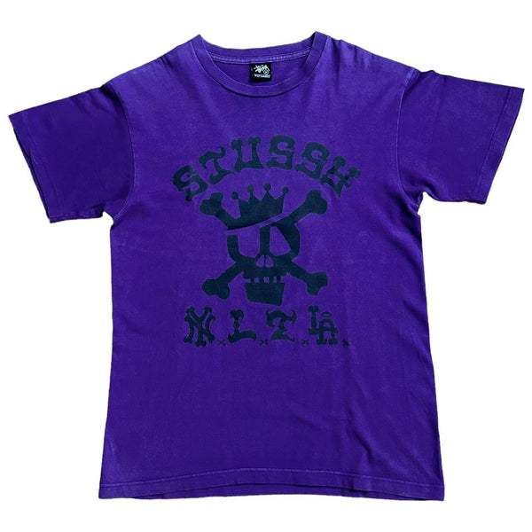 Stussy purple black Skull T-shirt short sleeve