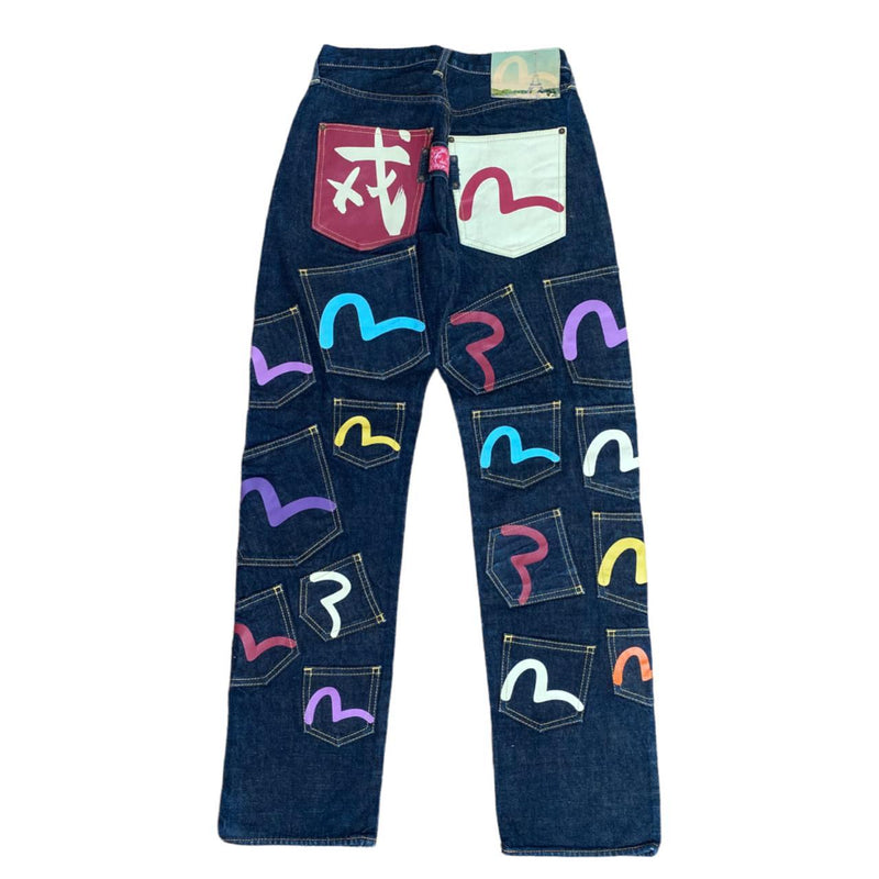 Evisu Multi Pocket Rainbow Denim Jeans - Paris Edition (30)