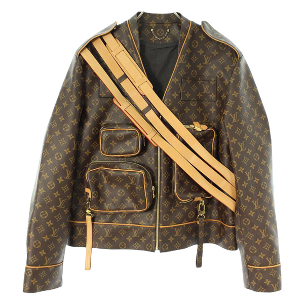 Louis Vuitton Virgil Abloh 19AW Monogram Admiral Leather Jacket