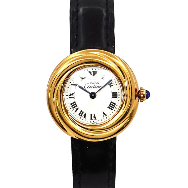 CARTIER Gold plated Must Trinity 2735 SV925 Vermeil Watch 1990s