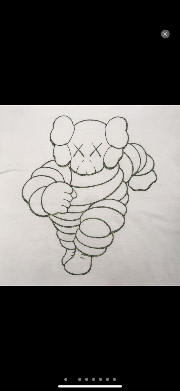 kaws × BAPE Michelin Man chum T-shirt 2002 (M)