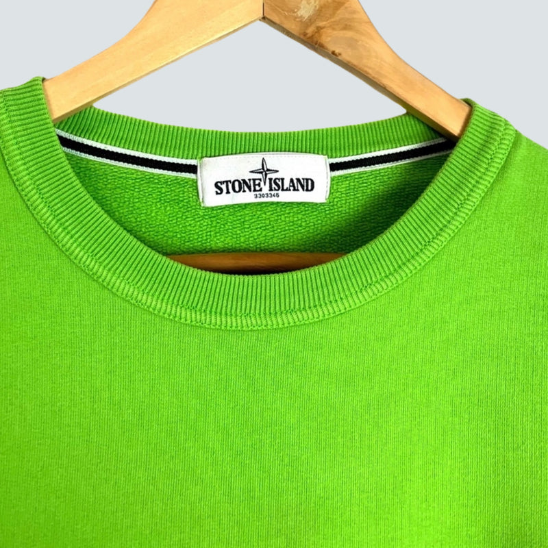 Lime green clearance stone island jumper