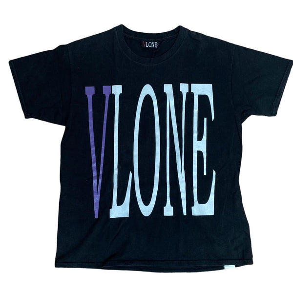 Vlone Front and back Logo Tee Purple (M)