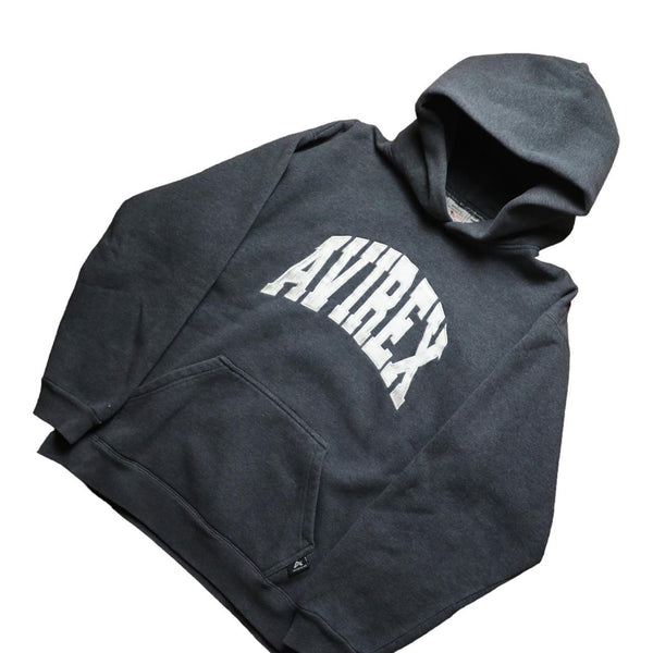 Avirex Grey logo Hoodie