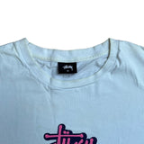 Stussy white and pink T-shirt short sleeve